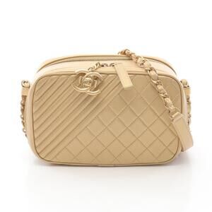 Chanel Coco Boy Camera Bag Shoulder Lambskin Gold
